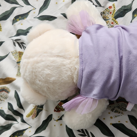 Build a Bear white bear with tulle skirt t shirt and pink shoes - Picture 6 of 6